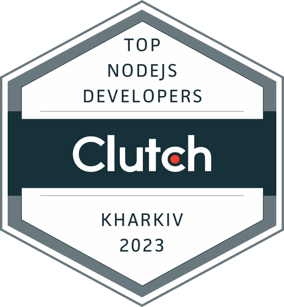 Clutch Top NodeJS Developers Kharkiv 2023 award